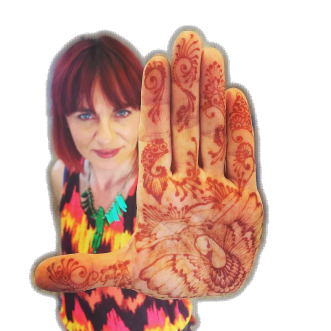 Wendy a.k.a. The Paintertainer, groovy henna hand!