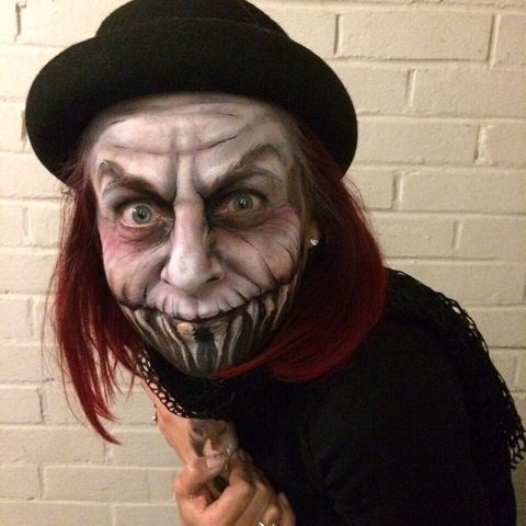 Wendy disguised as a witch