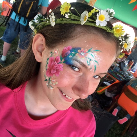 realistic floral face design perfect for any festivity