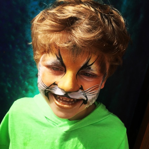 This young chap couldn't stop smiling when we turned him into a roaring lion